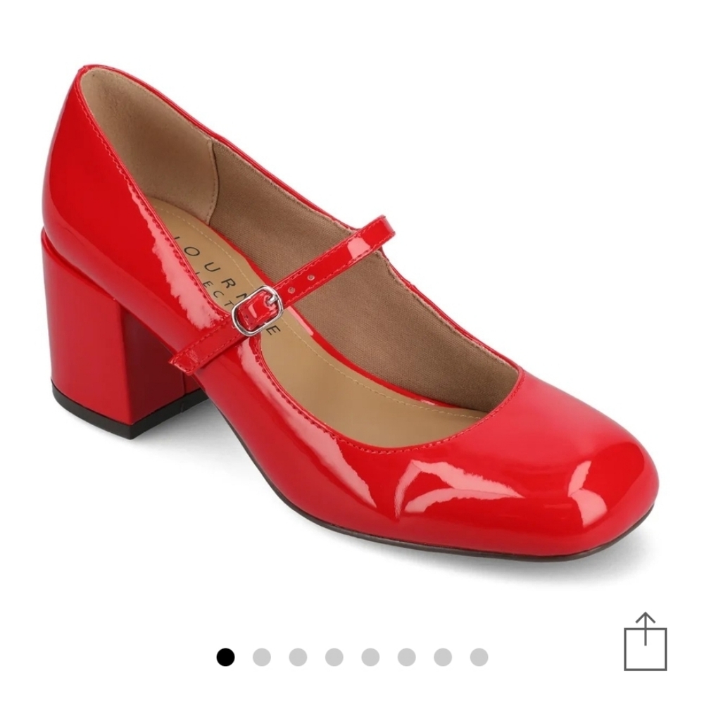 Journee Red Patent Okenna Mary Jane Pump